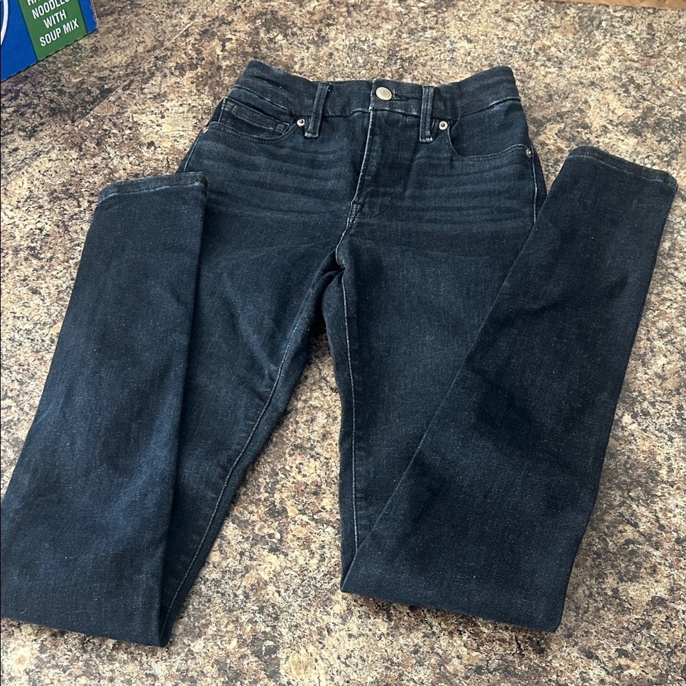 Good American Black Skinny Jeans Size 00-4 LONG